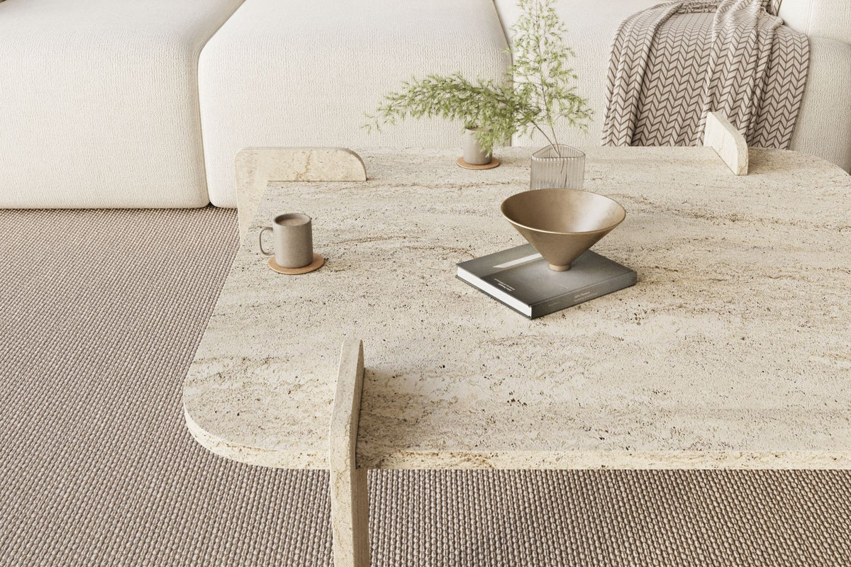Τραπεζάκι Σαλονιού Travertine 90 x 90 x 35 εκ GR116SAM1507