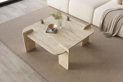Τραπεζάκι Σαλονιού Travertine 90 x 90 x 35 εκ GR116SAM1507