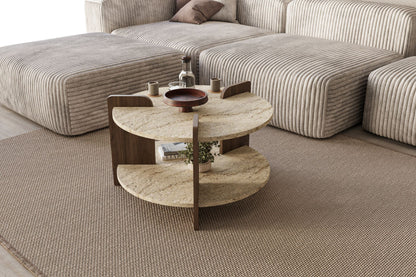 Τραπεζάκι Σαλονιού Travertine - Καρυδί 70 x 70 x 45 εκ GR116SAM1511