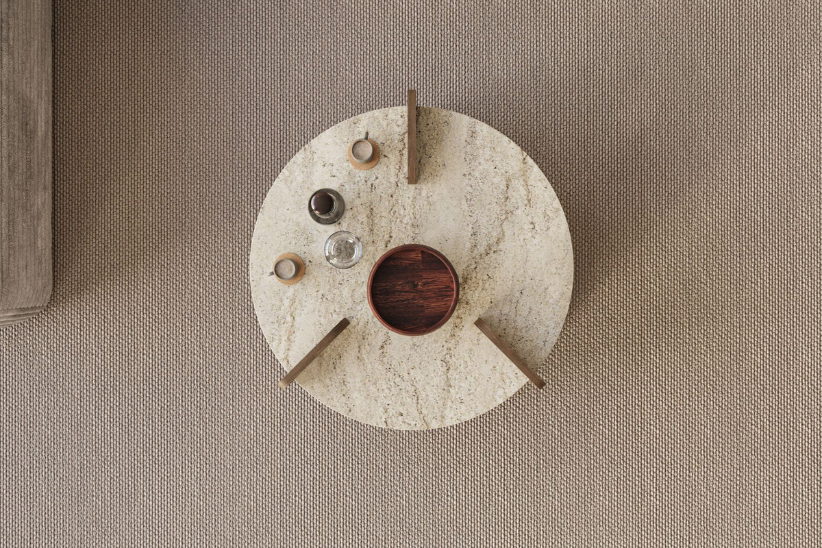 Τραπεζάκι Σαλονιού Travertine - Καρυδί 70 x 70 x 45 εκ GR116SAM1511