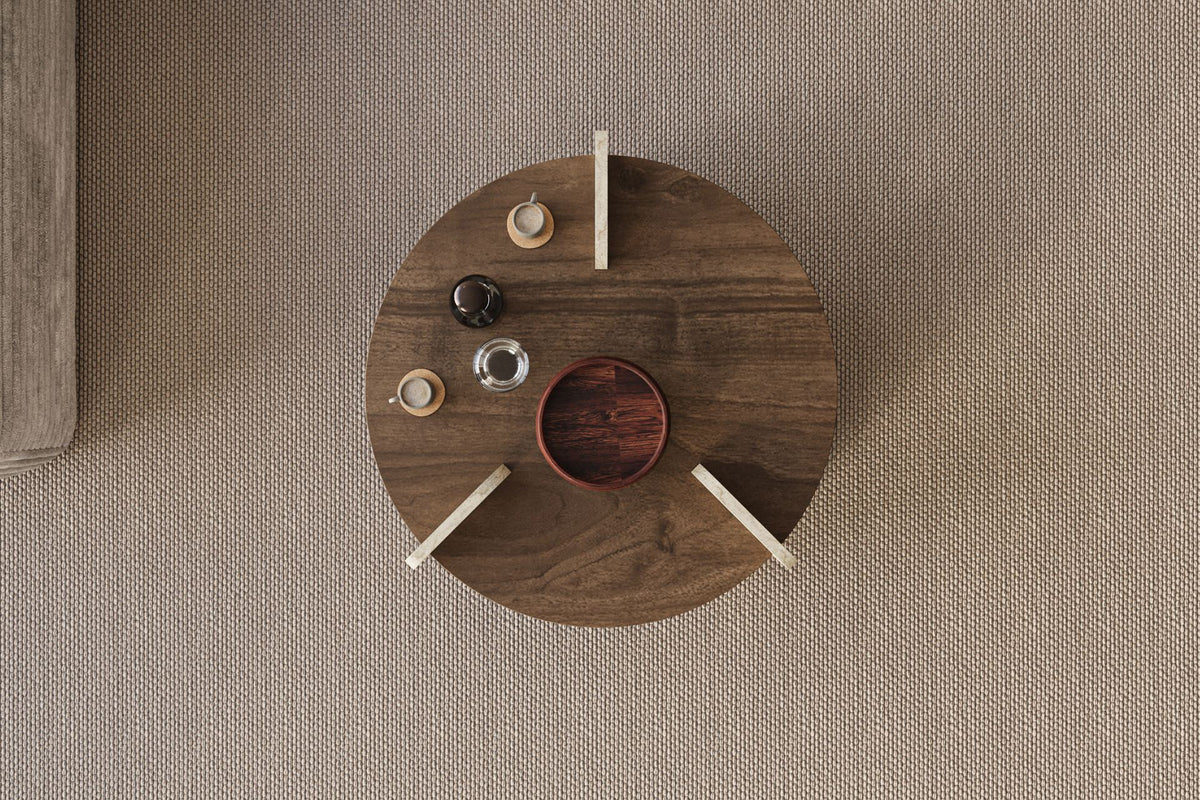 Τραπεζάκι Σαλονιού Καρυδί - Travertine 70 x 70 x 45 εκ GR116SAM1512