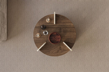 Τραπεζάκι Σαλονιού Καρυδί - Travertine 70 x 70 x 45 εκ GR116SAM1512