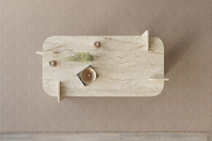 Τραπεζάκι Σαλονιού Travertine 120 x 60 x 35 εκ GR116SAM1513