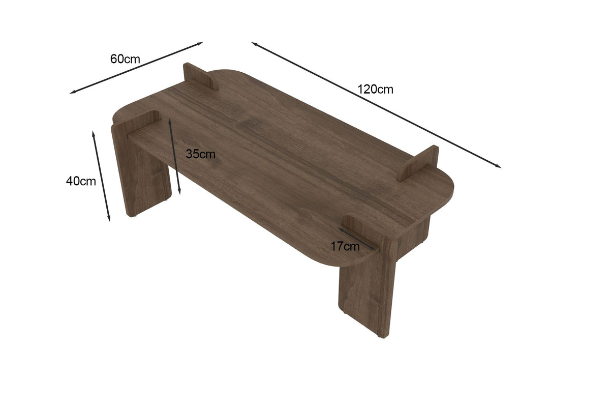 Τραπεζάκι Σαλονιού Καρυδί 120 x 60 x 35 εκ GR116SAM1514