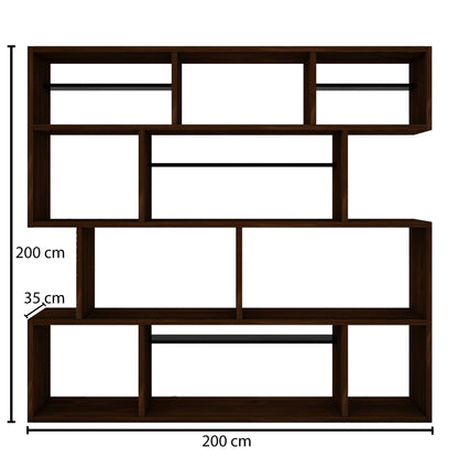 Βιβλιοθήκη 200 × 30 × 200 εκ. Καρυδί GR120PLT1264