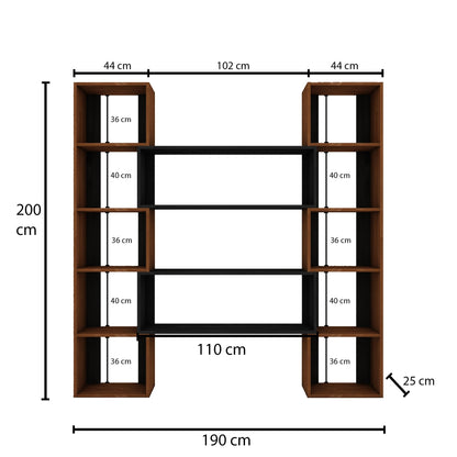 Βιβλιοθήκη 114 × 25 × 200 εκ. Teak GR120PLT1269