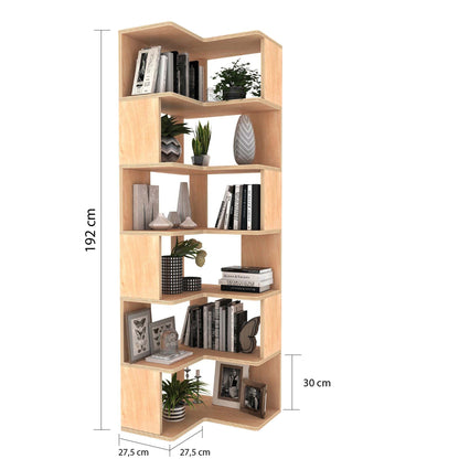 Βιβλιοθήκη 55 × 27 × 192 εκ. Φυσικό GR120PLT1502