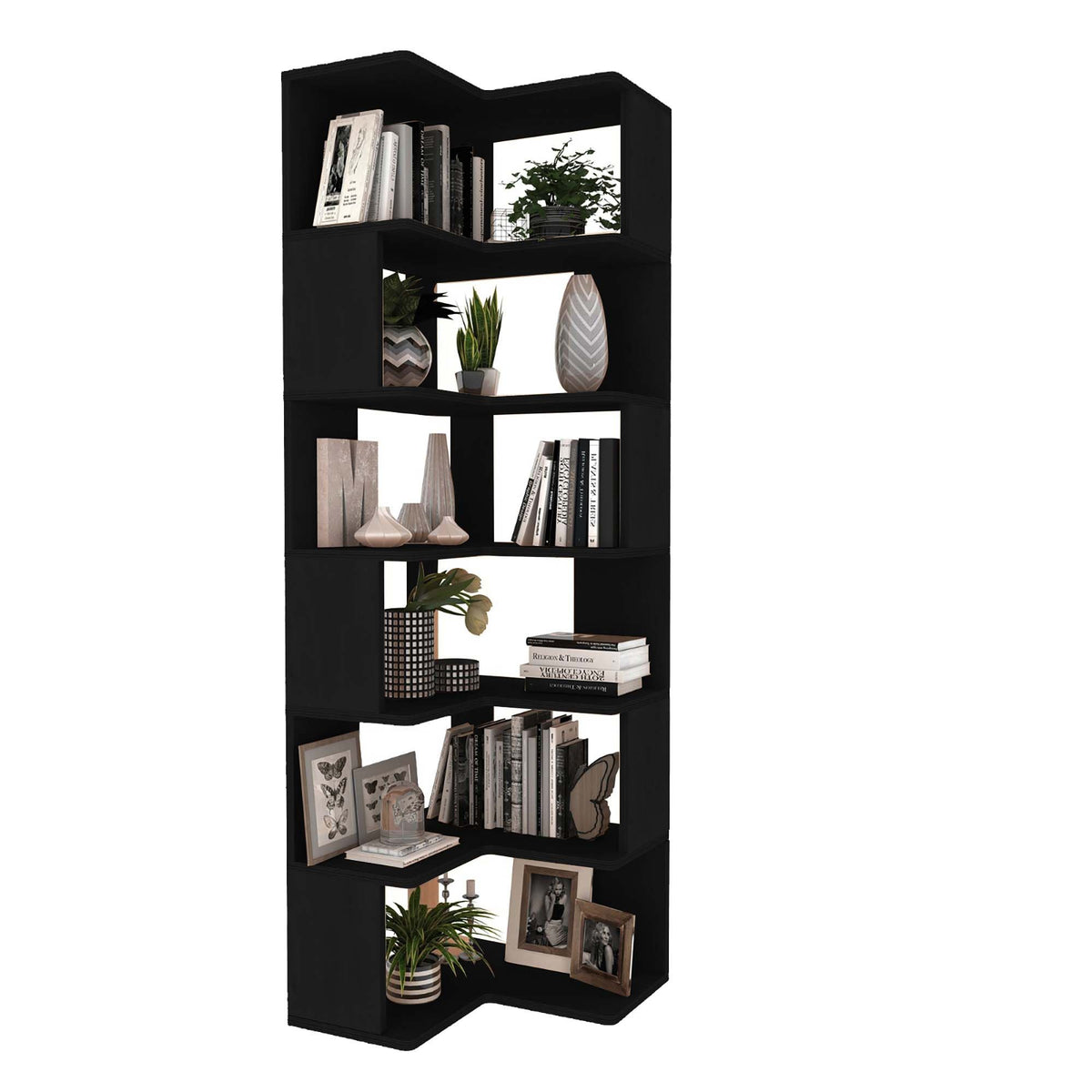 Βιβλιοθήκη 55 × 27 × 192 εκ. Μαύρο GR120PLT1503