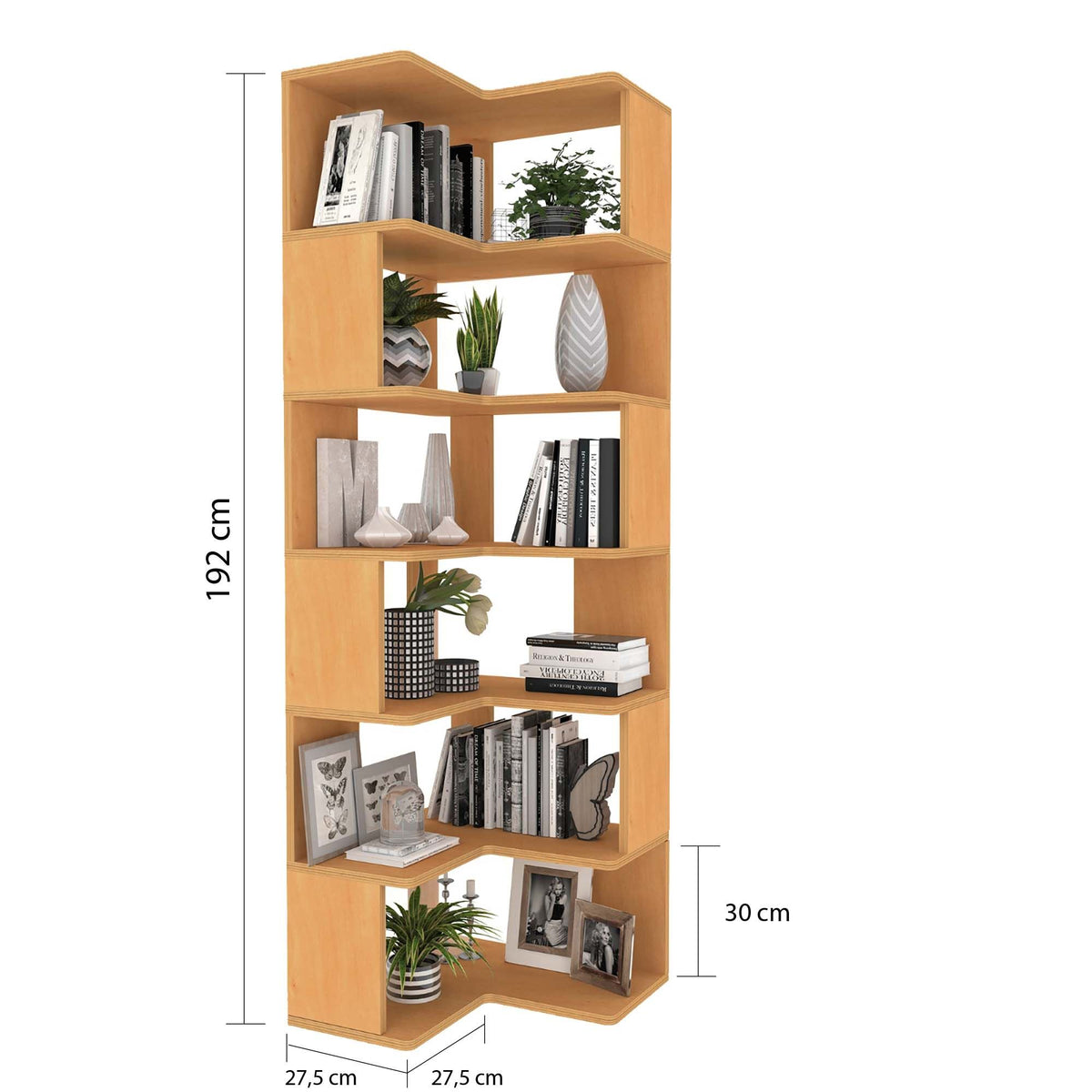 Βιβλιοθήκη 55 × 27 × 192 εκ. Teak GR120PLT1504