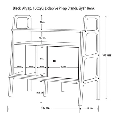 Κονσόλα Μπουφές 100x90x40 εκ Καρυδί 120PLT1603