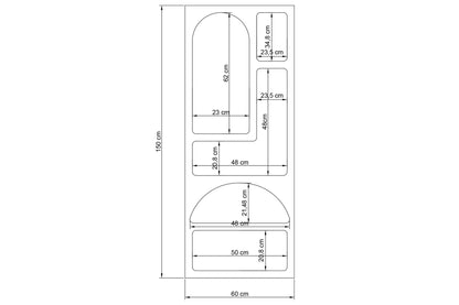 Βιβλιοθήκη 60 × 32 × 150 εκ. Λευκό GR125GLN1221