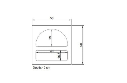 Κομοδίνο Βοηθητικό Τραπεζάκι 60x60x15 εκ. Λευκό | 125GLN1226