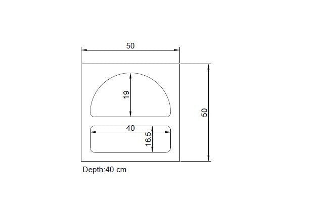 Κομοδίνο Βοηθητικό Τραπεζάκι 60x60x15 εκ. Ανθρακί | 125GLN1229