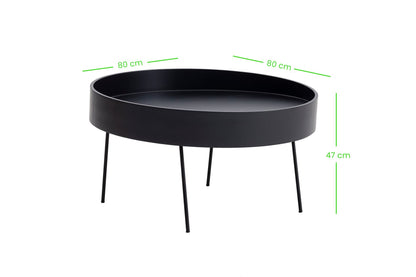 Τραπεζάκι Σαλονιού Ανθρακί 80 x 80 x 47 εκ GR141HWR1112