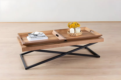Τραπεζάκι Σαλονιού Καρυδί 120 x 60 x 42 εκ GR141HWR1132