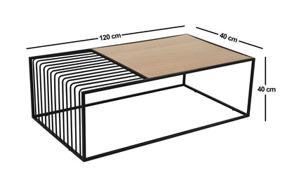 Τραπεζάκι Σαλονιού Καρυδί 120 x 40 x 40 εκ GR141HWR1133