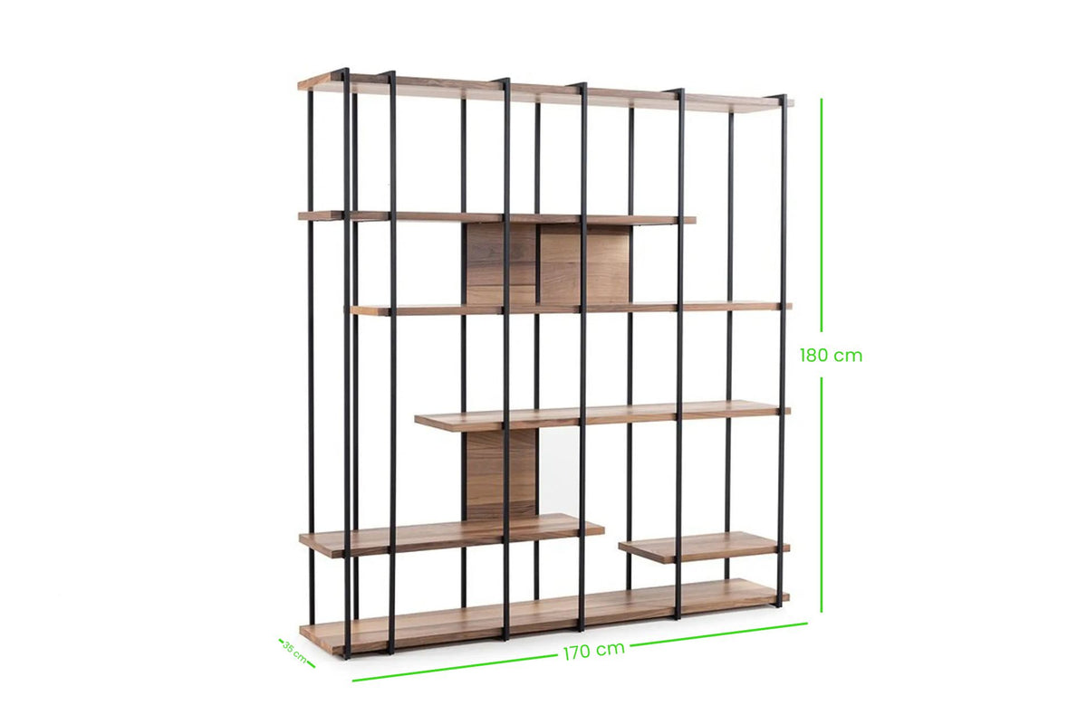 Βιβλιοθήκη 170 × 35 × 180 εκ. Καρυδί GR141HWR1137