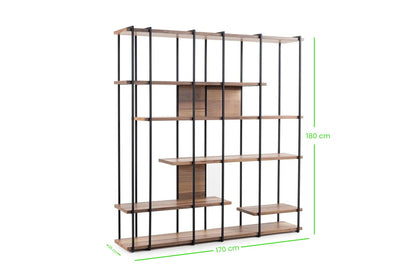 Βιβλιοθήκη 170 × 35 × 180 εκ. Καρυδί GR141HWR1137