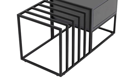 Τραπεζάκι Σαλονιού Μαύρο 90 x 90 x 37 εκ GR141HWR1146