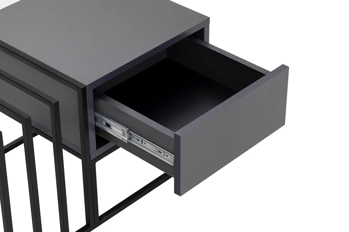 Τραπεζάκι Σαλονιού Μαύρο 90 x 90 x 37 εκ GR141HWR1146
