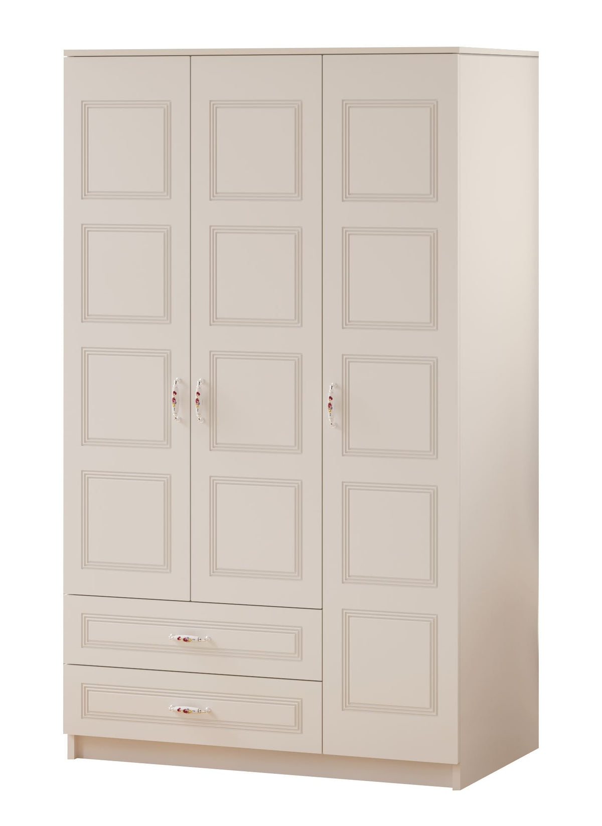 Ντουλάπα 105x180x52 εκ Ματ Λευκό 167RAB1106