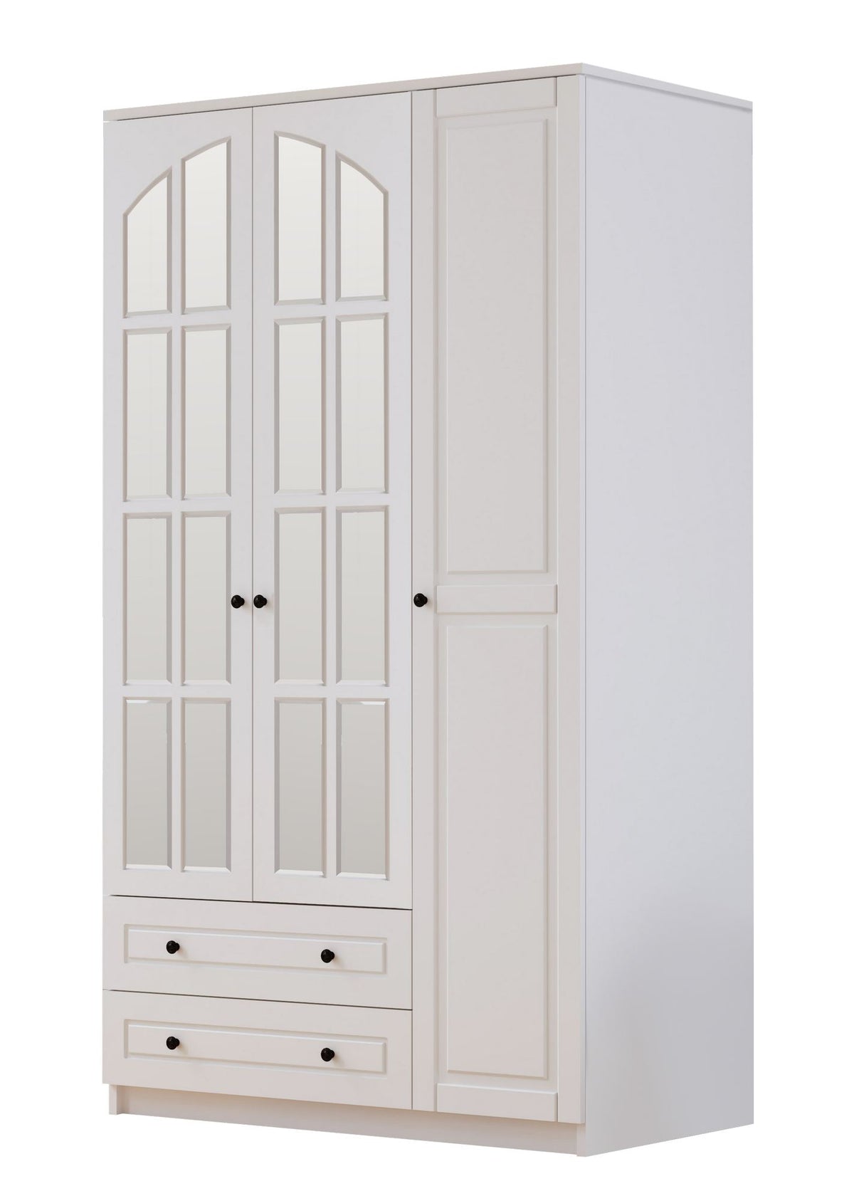 Ντουλάπα 105x210x52 εκ Ματ Λευκό 167RAB1108