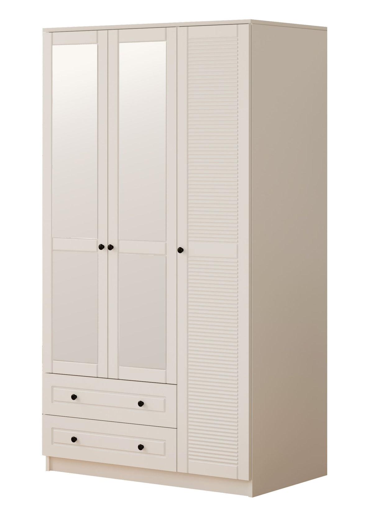 Ντουλάπα 105x184x52 εκ Ματ Λευκό 167RAB1111