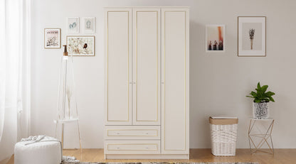 Ντουλάπα 105x180x52 εκ Ματ Λευκό 167RAB1116
