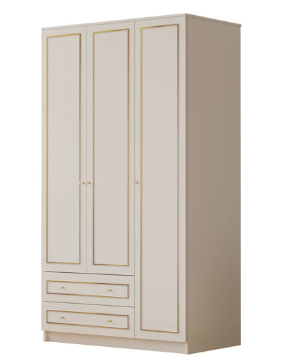 Ντουλάπα 105x210x52 εκ Ματ Λευκό 167RAB1117