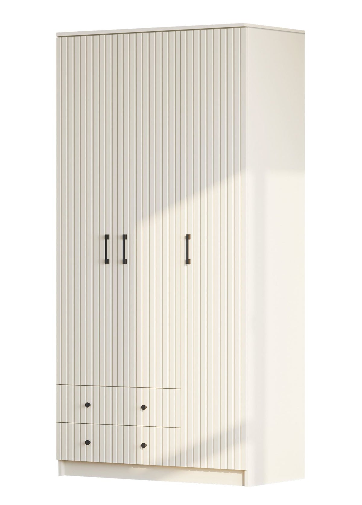 Ντουλάπα 105x210x52 εκ Ματ Λευκό 167RAB1122