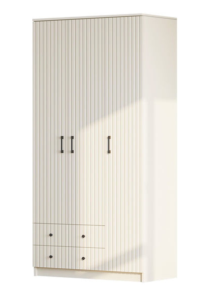 Ντουλάπα 105x184x52 εκ Ματ Λευκό 167RAB1123
