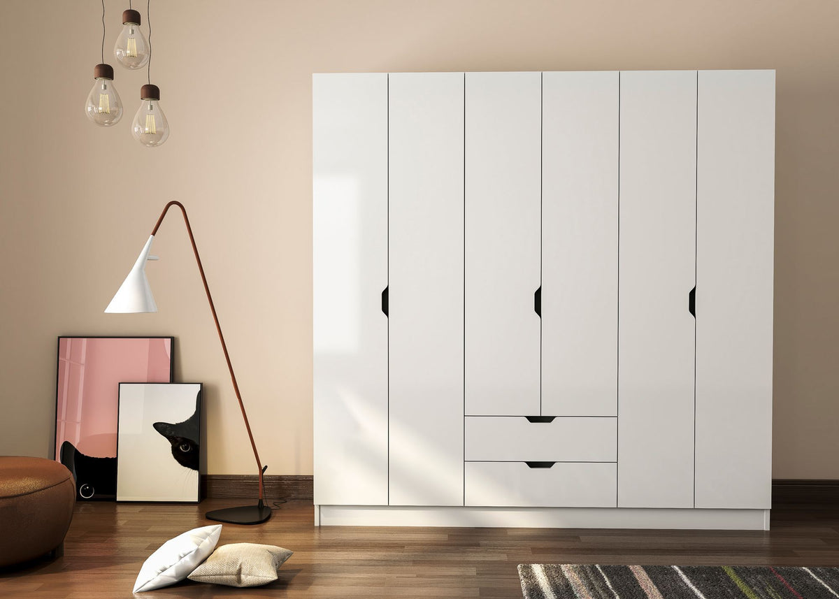 Ντουλάπα 180x180x45 εκ Ματ Λευκό 167RAB1130