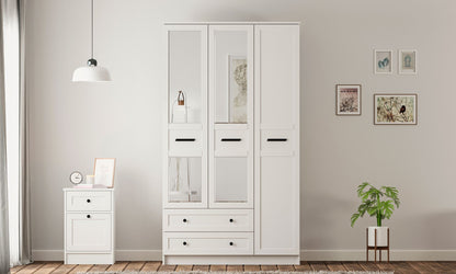 Ντουλάπα 105x210x52 εκ Ματ Λευκό 167RAB1132