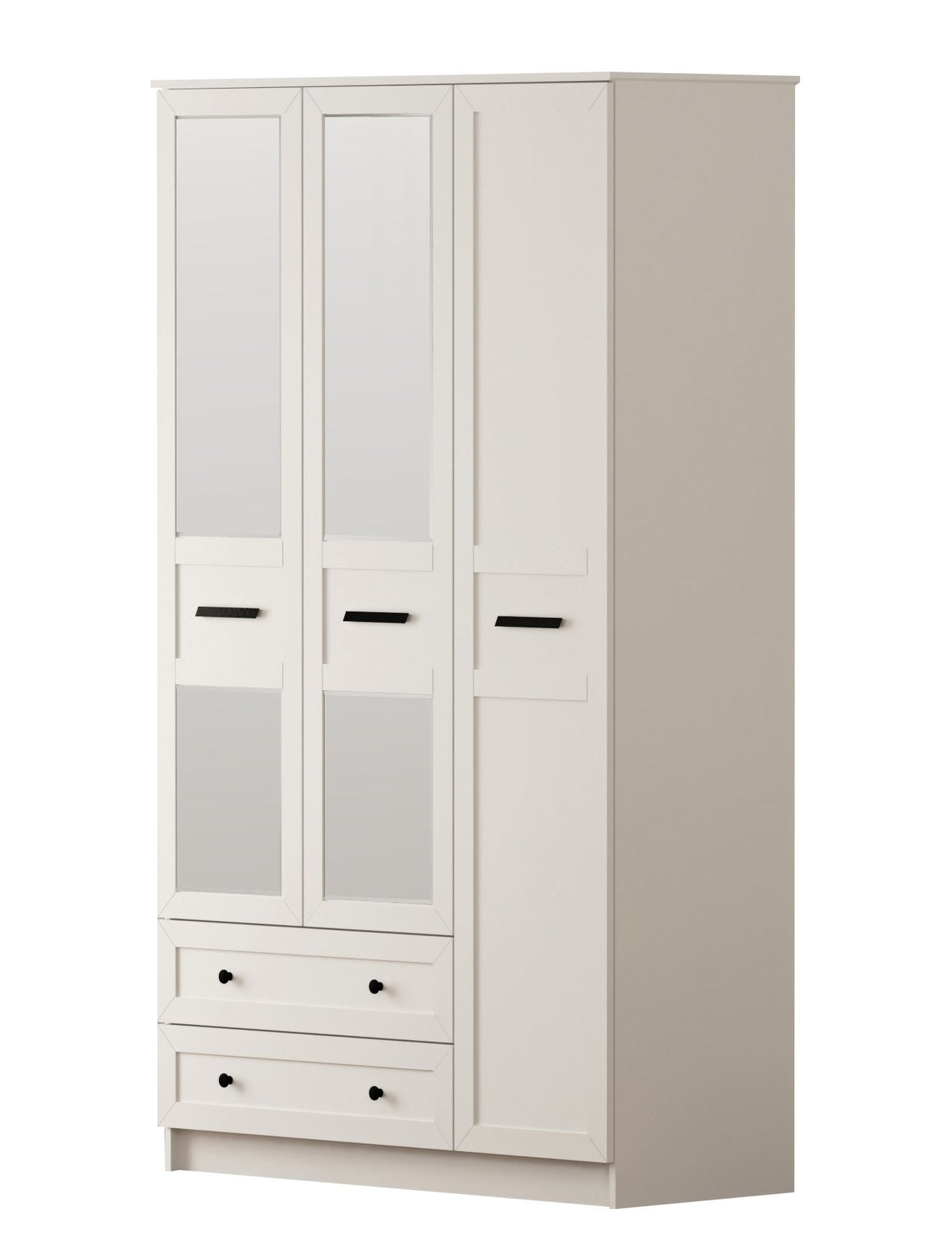 Ντουλάπα 105x184x52 εκ Ματ Λευκό 167RAB1133