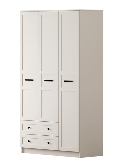 Ντουλάπα 105x184x52 εκ Ματ Λευκό 167RAB1134
