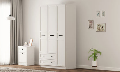 Ντουλάπα 105x210x52 εκ Ματ Λευκό 167RAB1135