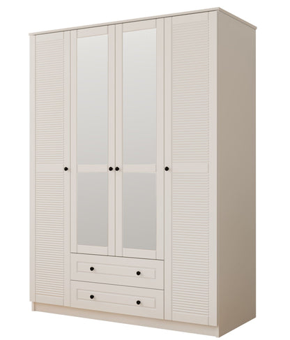 Ντουλάπα 140x184x52 εκ Ματ Λευκό 167RAB1144