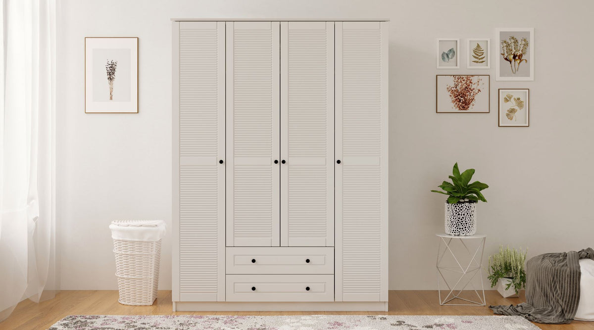 Ντουλάπα 140x210x52 εκ Ματ Λευκό 167RAB1146