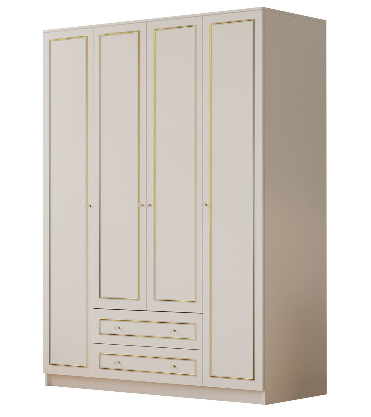 Ντουλάπα 140x210x52 εκ Ματ Λευκό 167RAB1149