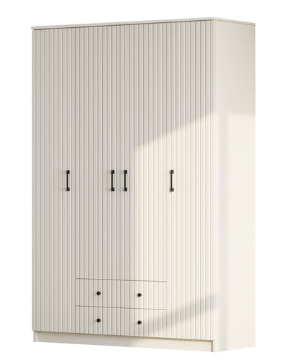 Ντουλάπα 140x210x52 εκ Ματ Λευκό 167RAB1157