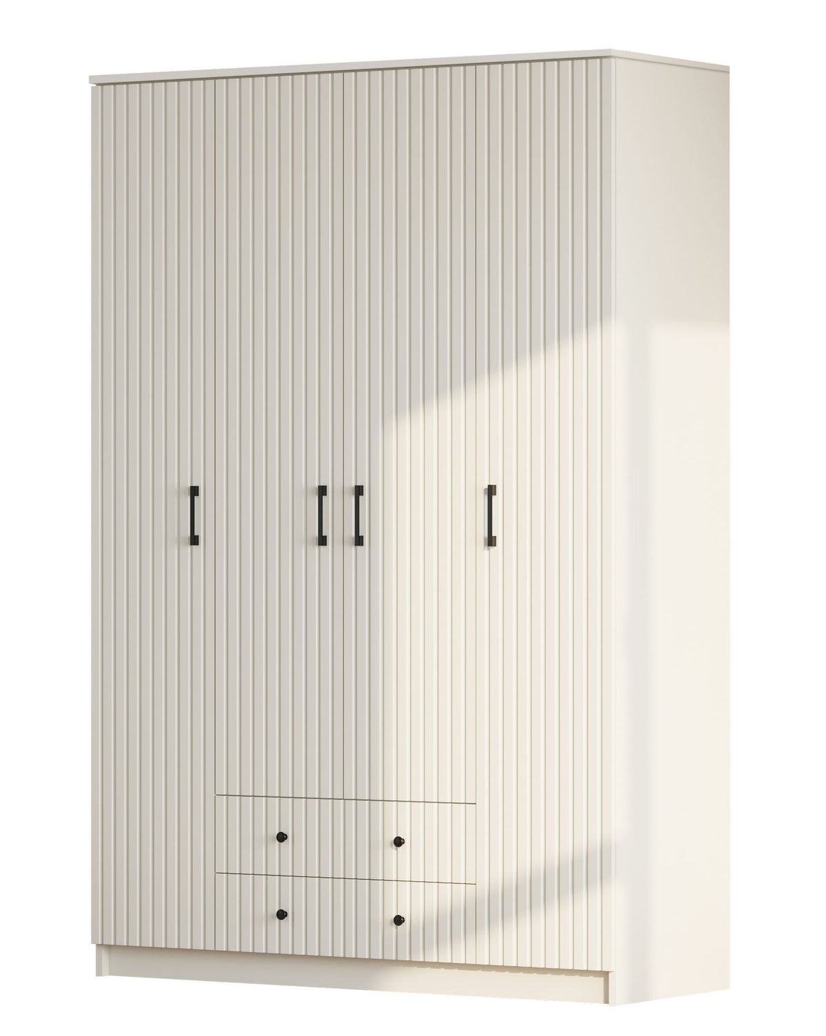 Ντουλάπα 140x184x52 εκ Ματ Λευκό 167RAB1158