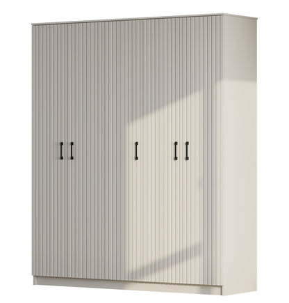 Ντουλάπα 175x210x52 εκ Ματ Λευκό 167RAB1160