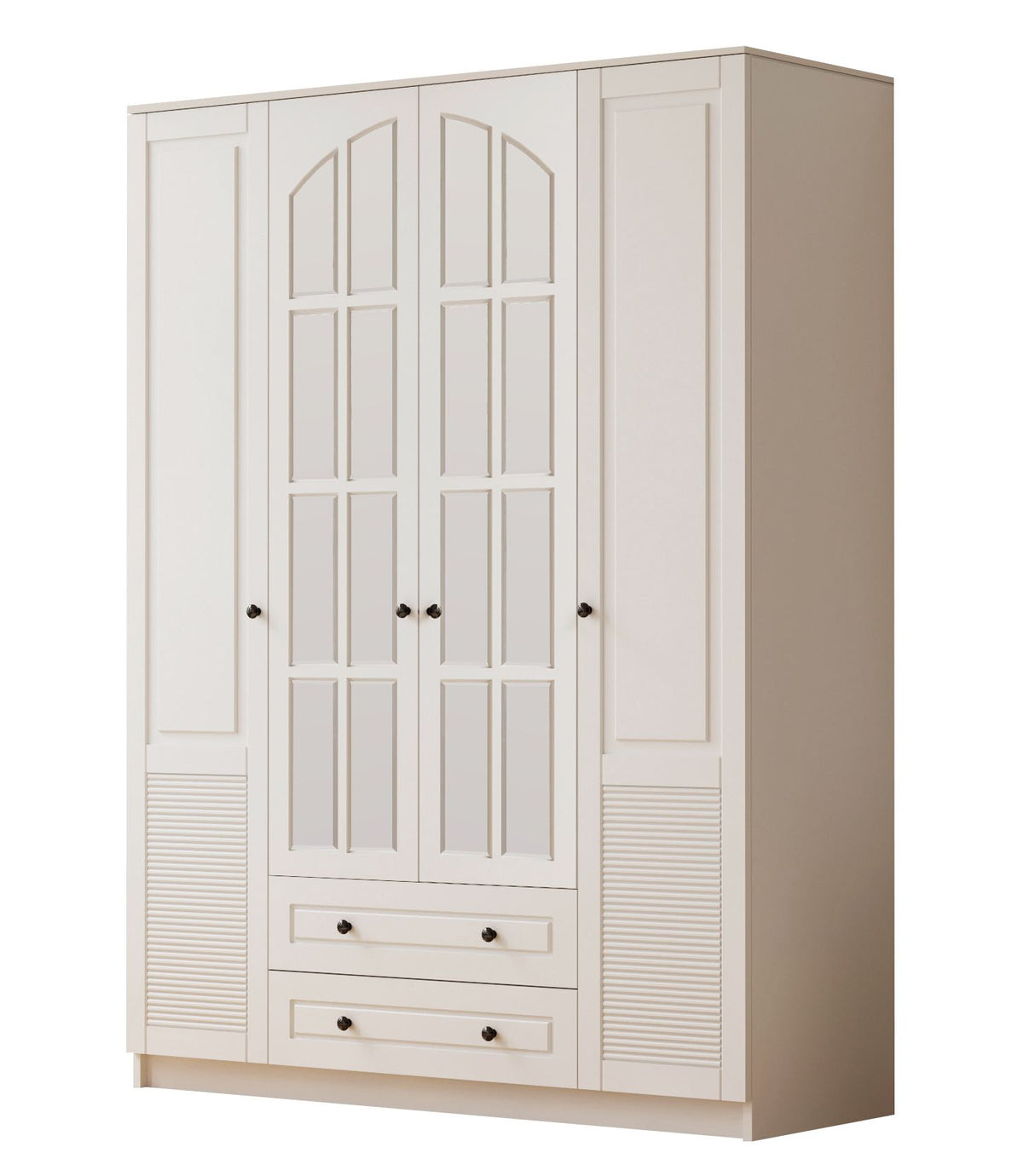 Ντουλάπα 140x210x52 εκ Ματ Λευκό 167RAB1162