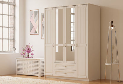 Ντουλάπα 140x210x52 εκ Ματ Λευκό 167RAB1163