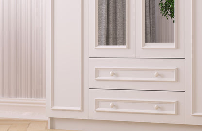 Ντουλάπα 140x210x52 εκ Ματ Λευκό 167RAB1166
