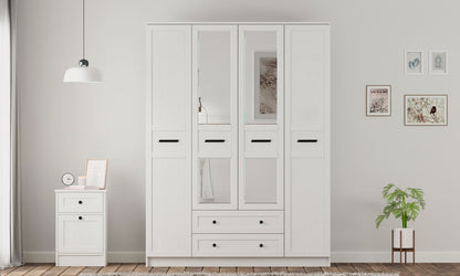 Ντουλάπα 140x210x52 εκ Ματ Λευκό 167RAB1169