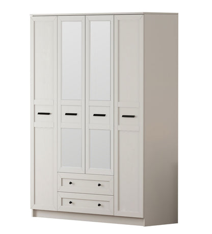 Ντουλάπα 140x210x52 εκ Ματ Λευκό 167RAB1169