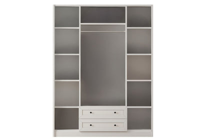 Ντουλάπα 140x184x52 εκ Ματ Λευκό 167RAB1170