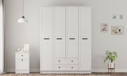 Ντουλάπα 140x210x52 εκ Ματ Λευκό 167RAB1171