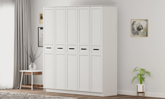 Ντουλάπα 175x184x52 εκ Ματ Λευκό 167RAB1172